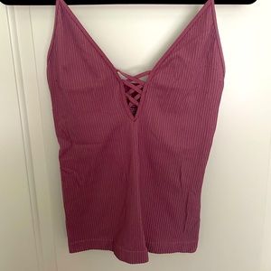 Free people pink corduroy style Camisole